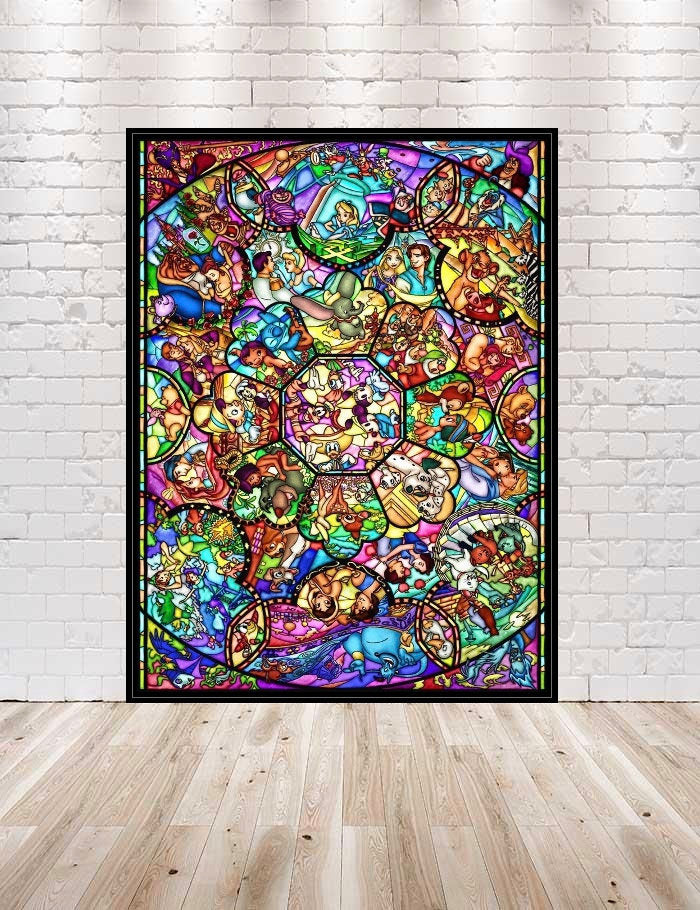 Disney Stained Glass Poster Disney World...
