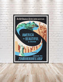 America the Beautiful Poster Tomorrowland Poster Vintage Disney Poster Sizes 8x10, 11x14, 13x19, 16x20, 18x24 Vintage Disneyland Poster