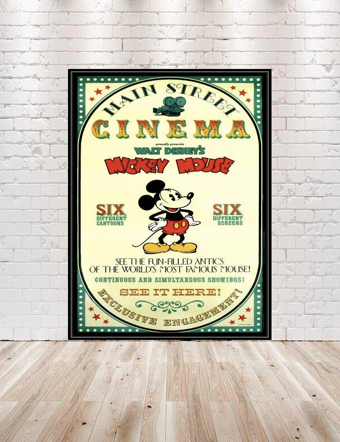 Main Street Cinema Poster Vintage Disney...