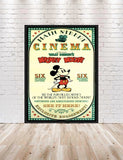 Main Street Cinema Poster Vintage Disney Poster Disneyland Attraction Poster Mickey Mouse Poster Main Street Posters Disney World  Wall Art