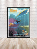 Finding Nemo Submarine Voyage Poster Sizes 8x10 11x14 13x19 16x20 18x24 Vintage Disneyland Poster Vintage Disney Poster Finding Nemo Poster