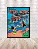 Epcot Poster Universe of Energy Poster Vintage Disney POSTER Mickey and Goofy explore the Universe of Energy Poster Disney World Poster