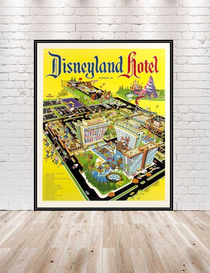 Disneyland Hotel POSTER Vintage Disneyland poster...