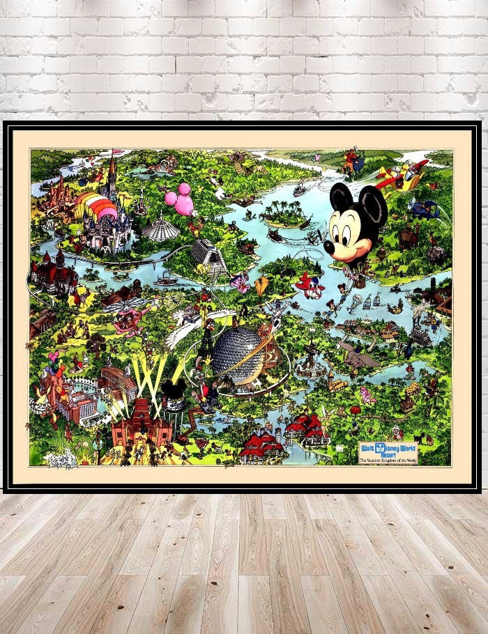 Walt Disney World Map Poster Disney...