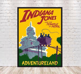 Indiana Jones Poster Indiana Jones Temple of Peril Poster Sizes 8x10, 11x14, 13x19, 16x20, 18x24 Vintage Disney Poster Adventureland Poster
