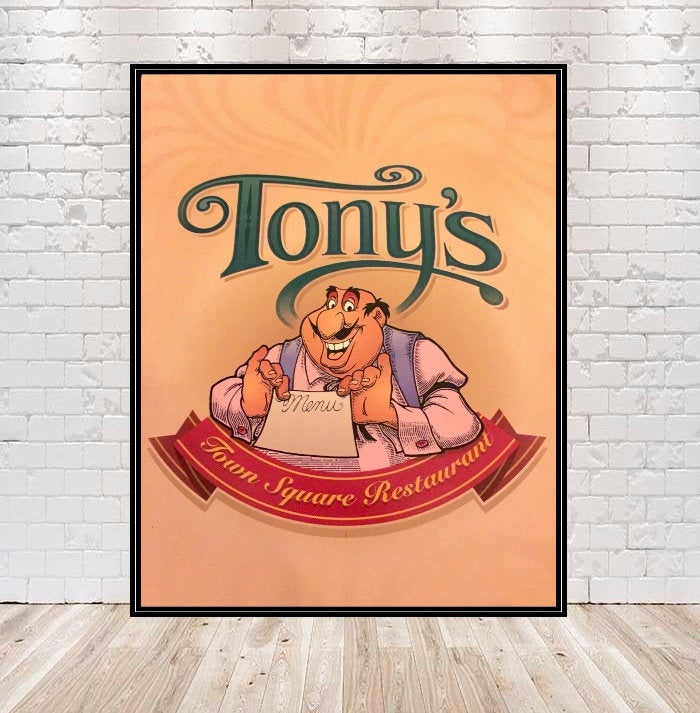 Tony's Town Square Poster Vintage Disney...