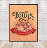 Tony's Town Square Poster Vintage Disney Poster Disney Poster Tony's town square restaurant Poster Vintage Main Street Poster Disney World