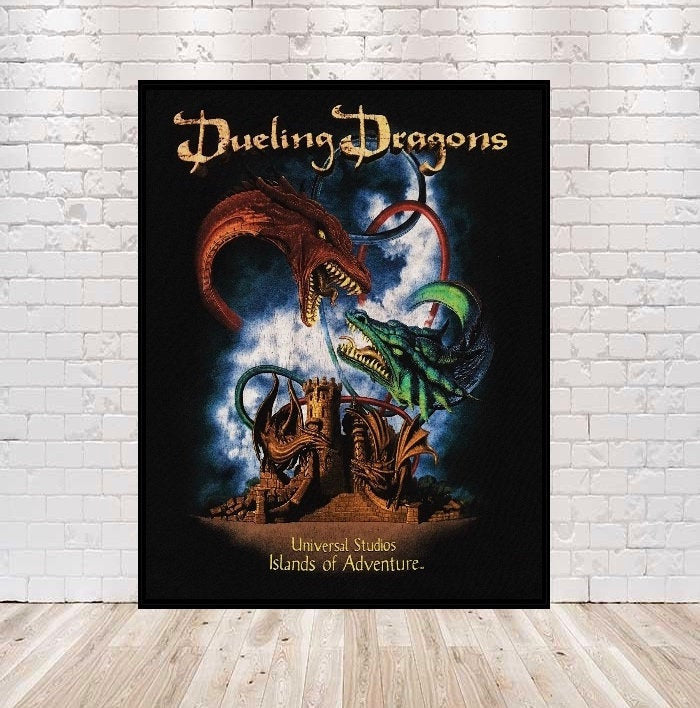Dueling Dragons Poster Universal Studios Poster...