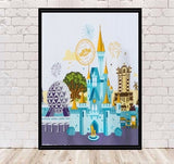 Disney World Poster Vintage Disney Poster Magic Kingdom Poster Epcot Poster Animal Kingdom Poster Hollywood Studio Poster Disney Parks