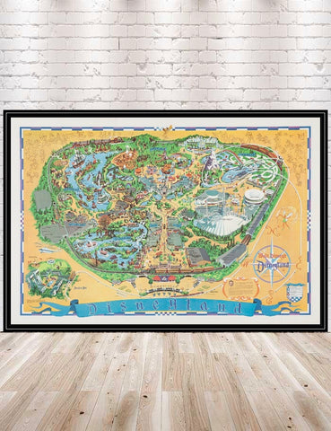 Disneyland Map Poster 1962 - 1968...