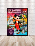 Walt Disney World Poster Vintage Disney Poster Fly Eastern Poster Sizes 8x10, 11x14, 13x19. 16 x 20, 18x24 Disneyland poster Magic Kingdom