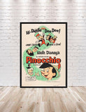 Pinocchio Poster Jiminy Cricket Poster Vintage Disney Poster Disney World Poster Fantasyland Poster