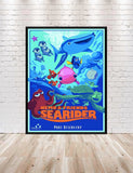 SEARIDER Poster Nemo and Friends Searider Poster 8x10 11x14 13x19 16x20 18x24 Disney Sea Poster Vintage Disney Poster Finding Nemo Poster
