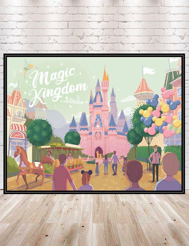 Magic Kingdom Poster Disney Attraction Poster...