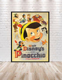 Pinocchio Poster Jiminy Cricket Poster Classic Disney Movie Poster Vintage Disney Poster Disney World Poster Fantasyland Poster Nursery