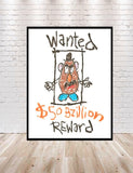 Mr. Potatoe Head Poster Vintage Disney Poster Wanted Poster Andy Drwaing Toy Story POSTER 8x10, 11x14, 13x19, 16x20, 18x24 Toy Story Land