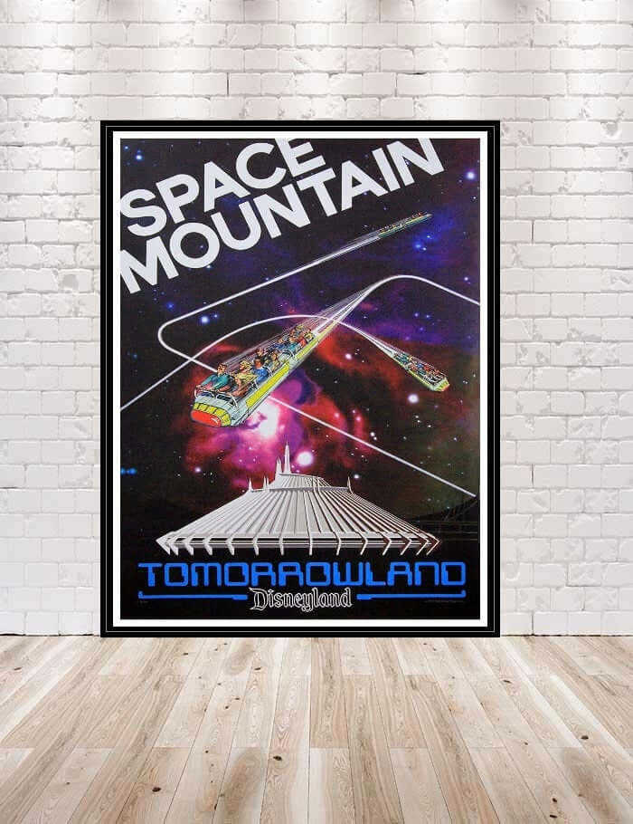 Space Mountain Poster Vintage Disney Poster...