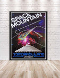 Space Mountain Poster Vintage Disney Poster Attraction Poster Magic Kingdom Poster Tomorrowland Poster Disney World Poster Disneyland Poster
