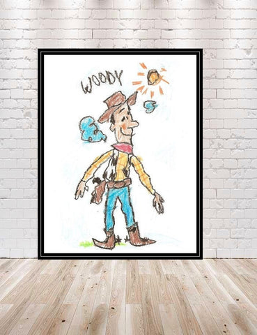 Woody Poster Vintage Disney Poster Andy's...