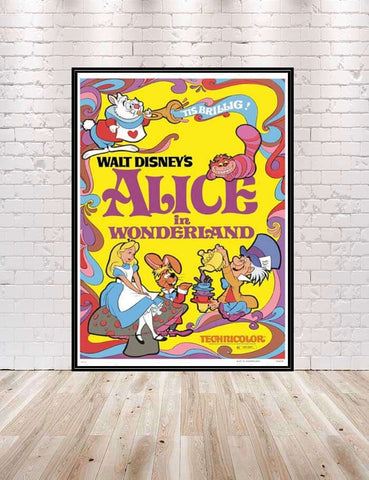 Alice in Wonderland Poster Vintage Disney...