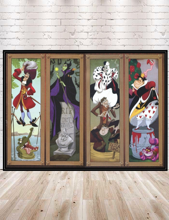 Haunted Mansion Villains Stretching Room Poster...