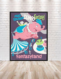 Dumbo Poster Dumbo The Flying Elephant Poster Disney Attraction Poster Storybook Circus Fantasyland Mad Tea Party Dumbo Carousel Poster