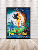 Pocahontas Poster Disney Movie Poster Vintage Disney Poster Attraction Poster Classic Walt Disney World Poster Disneyland Wall Art Nursery