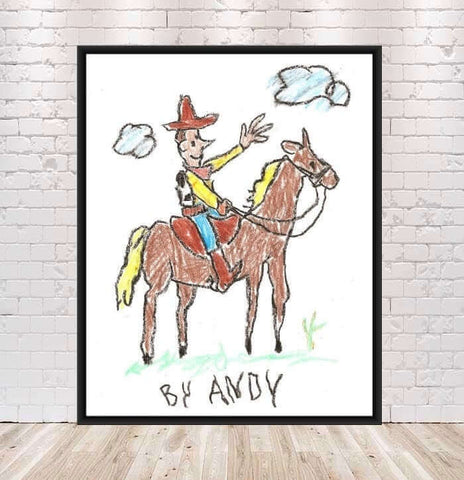 Woody Poster Vintage Disney Poster Andy's...