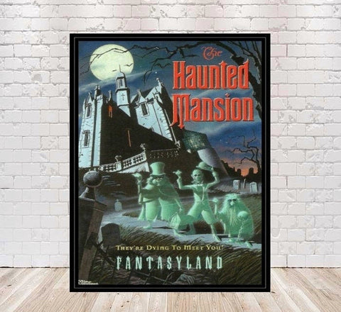 Haunted Mansion Poster Disney Attraction Poster...
