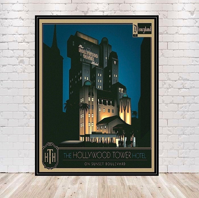 Tower of Terror Poster Disney Attraction...