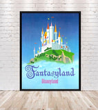 Fantasyland Poster Vintage Disney Attraction Poster Disneyland Poster Walt Disney World Poster Aurora's Castle Classic Disney Posters