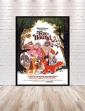 The Fox and the Hound Poster Disney Movie Poster Classic Disney World Posters Vintage Disneyland Poster Attraction Poster Wall Art Nursery