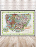 Disneyland Map Poster  1964 Disney Poster Vintage Disney Map Poster Disney Attraction Poster Magic Kingdom Posters Disneyland Ride Map