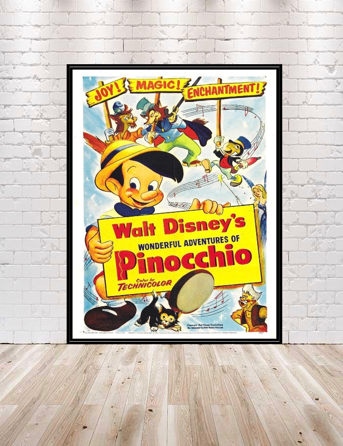 Pinocchio Poster Jiminy Cricket Poster Classic...