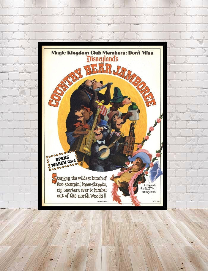Country Bear Jamboree Poster Disney Poster...