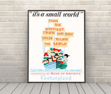 It's A Small World Poster Disney Attraction Poster Disney World Poster Vintage Disneyland Poster Magic Kingdom Fantasyland Wall Art Nursery