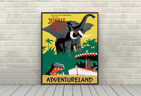Jungle Cruise Poster Vintage Disney Poster...