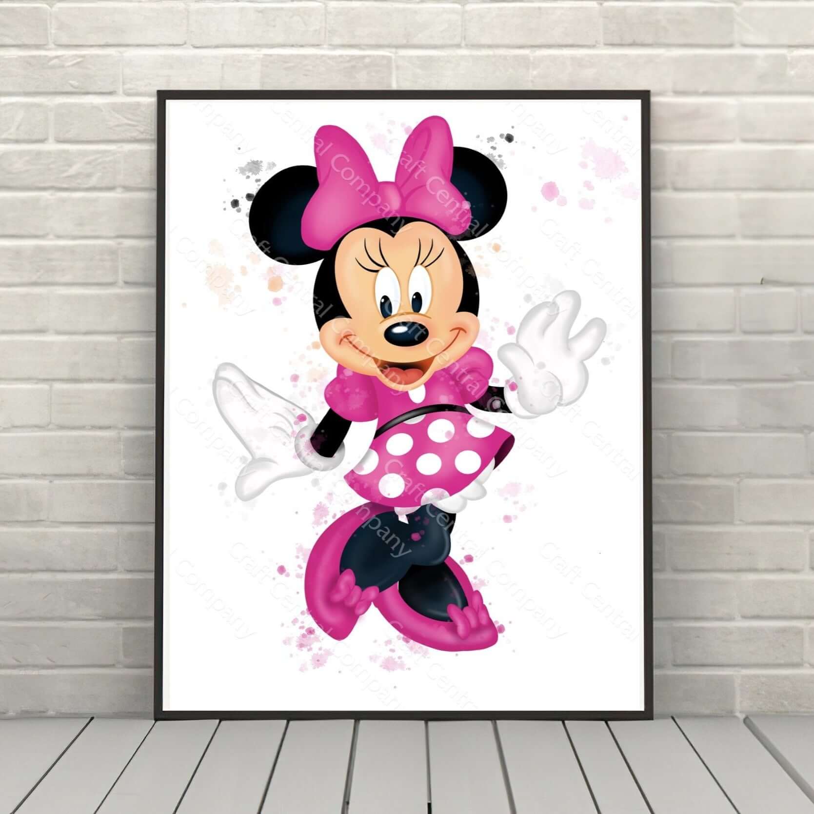 Minnie Mouse Watercolor Disney Poster – CraftCentralCompany