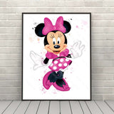Minnie Mouse Poster Watercolor Poster Disney Poster Disneyland Poster Walt Disney World Wall Art Nursery Kids Bedroom Gift