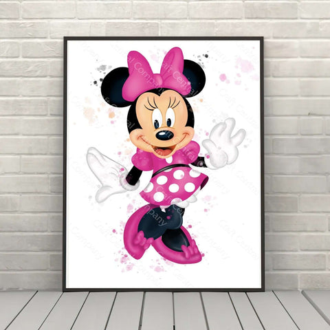 Minnie Mouse Poster Watercolor Poster Disney...
