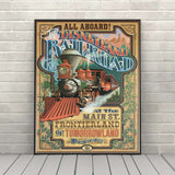 Disneyland RailRoad Poster Disney RailRoad Attraction Poster Disneyland Poster Main Street Posters Vintage Disney Poster Disney World