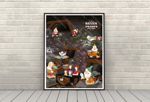 Seven Dwarf Mine Train Poster Disney...
