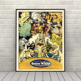 Snow White and the Seven Dwarfs Poster Snow White Poster Vintage Disney Poster Disneyland Poster Fantasyland