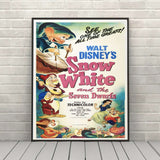 Snow White and the Seven Dwarfs Poster Disney Movie Poster Snow White Poster Vintage Disney Attraction Posters Disneyland Disney World