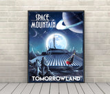 Space Mountain Poster Disney Attraction Posters Magic Kingdom Tomorrowland