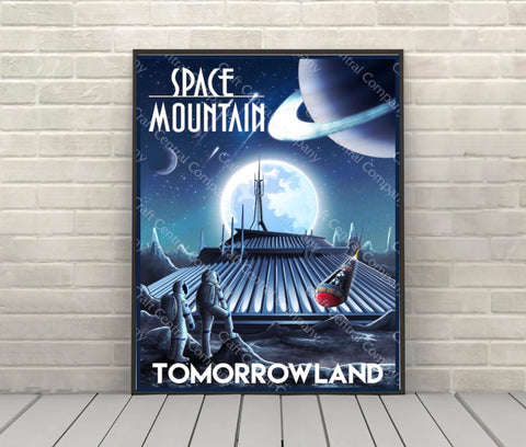 Space Mountain Poster Disney Attraction Posters...