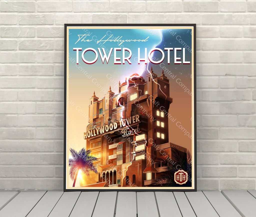 Tower of Terror Poster Disney Attraction...